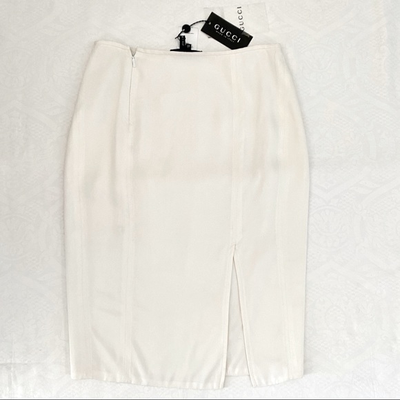 Gucci white asymmetrical pencil skirt - Picture 3 of 12